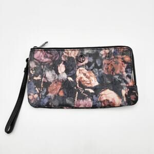 Lululemon Double Up Pouch Multicolor Floral Print Zip Closure Wristlet Clutch